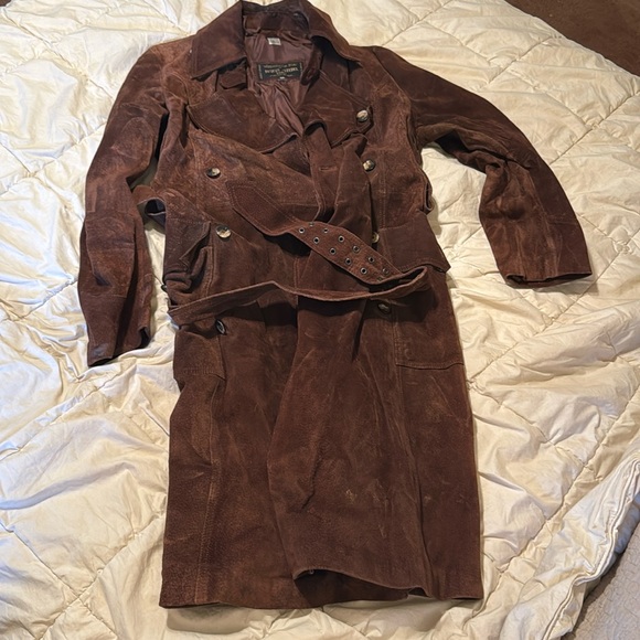 Vetements de Peau de Jacques Esterel Paris leather vintage trenchcoat rare!